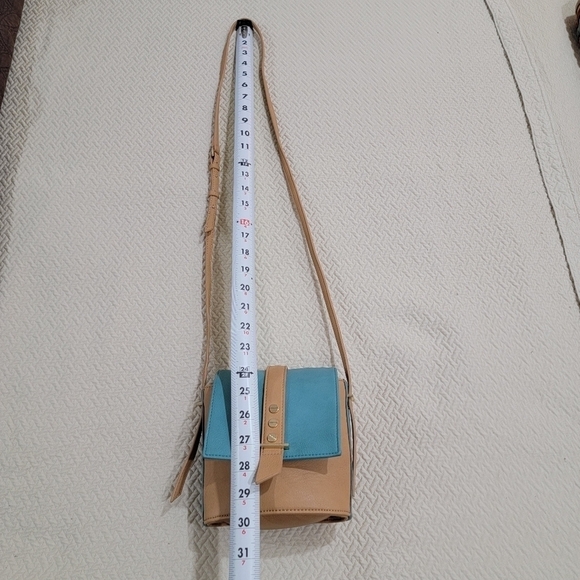 Big Buddha Small Vegan Crossbody Bag Aqua Blue Accents - Picture 8 of 16